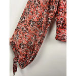 Free People  All Dolled Up Mesh Floral Mock Neck Top‎ Blouse Size XS Open Back Photo 5