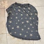The Comfy Rae Mode Gray Oversized Star Blouse One Size Photo 0