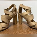 Splendid  Jimmy Open Crisscross 4” Mushroom Ankle Strap Wooden Block Heel Photo 5