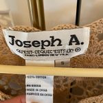 Joseph A Vintage Crochet knit top Tan flutter sleeve Fall Boho Western blouse Sweater Photo 2