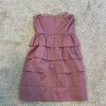 J.Crew  Poplin Brynn Tiered Ruffled Strapless Cocktail Mini Dress Blush Pink, 0 Photo 2