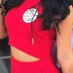 Red Cutout Romper Size 4 Photo 0