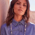 Kendra Scott Womens Ruth Mother of Pearl Ivory Crystal Gems Necklace NWT Photo 0