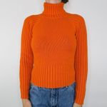 No Boundaries Vintage 90s  Orange Chunky Knit Turtleneck Sweater Photo 1