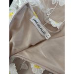 Avec Les Filles Women’s White Floral Embroidered Mini Dress 4 Sheer Long Sleeve Photo 4