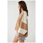 Free People  Uptown Colorblock Pullover in Camel Ivory Size X-Small Photo 15