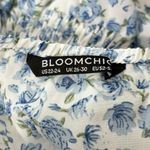 Bloomchic Women's  blue ditzy floral babydoll boho peasant top size 3x Photo 6