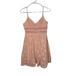 Nsr NWT Womens Provance Mini Dress Size Large Stretch Lace V Neck Blush (b6) Photo 1