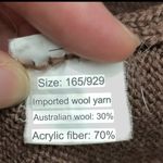 Vintage Women’s Open Front Cardigan Wool Blend 3/4 Sleeve Sweater Granola Office Brown Size undefined Photo 4