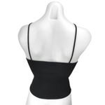 ZARA  Black Sleeveless Cross Strap Cami Camisole Tank Ribbed Knit Crop Top Size S Photo 1