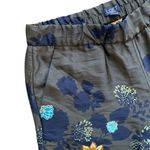 Loft Cropped Pant Womens Sz Small Petite Green Floral Bohemian Boho Chic Photo 1
