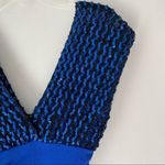 Climax By David Howard Vintage Disco Blue Sequin Dress size small 7/8 Photo 1