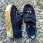 Anna Sui  navy blue fringe detail espadrille platform loafers women’s shoe size 7 Photo 1