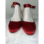 Nine West Women’s Red Satin Block Heel Shoes 8.5 Photo 1