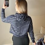 Nautica : Navy Striped Terry Cloth Hoodie Photo 1