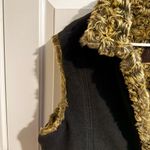 Fjallraven Fjall Bison Vest Reversible Faux Fur Fleece Toggle Tan Black XL Photo 7