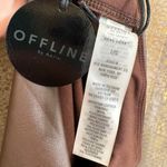 Aerie OFFLINE Chocolate Brown Faux Leather Real Luxe Leggings Large NWT Photo 3