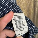 Avec Les Filles  Navy Blue Black Polka Dot Lace Camisole Top Medium Photo 4