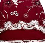 Petite Sophisticate 90s Y2K Women’s Mesh Skirt Floral Overlay Fairy WhimsiGoth Burgundy Size Small Photo 4