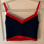 Beyond Yoga  Navy and Red Tank Top Photo 0
