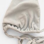 Khassani halter light blue ribbed knit bikini swim top xs Photo 2