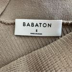 Aritzia Babaton Sculpt Knit Criss Cross Ribbed Cropped Tank Top Tan Beige Size S Photo 6