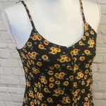 O'Neill Cami Top w Tassel Hem Black w Sunflower Print-Small Photo 1