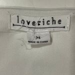 Love Riche  Front Tie Romper - White/Blue Print - Medium Photo 7