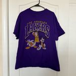 Men’s Los Angeles Lakers Junk Food Purple Disney Mickey Squad T Photo 1