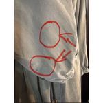 A New Day Chambray Shirt Dress Size M Women Green Button Up Drawstring Waist Photo 5