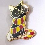 Harry Potter Hogwarts Cat Enamel Pin Black Photo 0