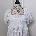 Women's Sequin New Year Party dress White Photo 1