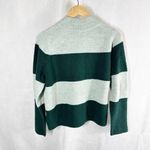 Whistles Stripe Button Neck Jumper Wool Blend Sweater Size Small Green Multi Photo 1