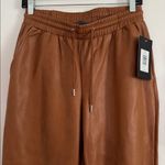 Bagatelle Faux Leather Joggers Cognac Brown NWT Photo 2