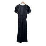 Anthropologie  Somerset Satin Short Sleeve Long Maxi Dress Black XS Photo 2
