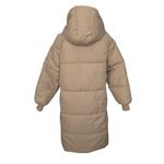 Puffit Hooded Long Puffer Winter Snow Jacket Women’s Size S Tan Warm Outdoors Photo 5