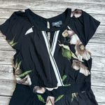 Maeve  by Anthropologie Womens Bergenia Cropped Jumpsuit 2 Black Pink Green White Photo 4