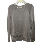 Athleta Shirt Top Gray Long Sleeve Criss Cross Hem Size XS Photo 0