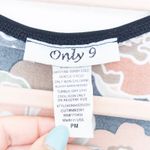 Y2K Only 9 Womens Babydoll Top Size M Petite Black Orange Floral Retro Indie Photo 4