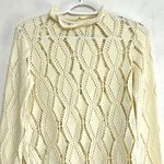 See By Chloe  Bell Sleeve Button Down Knit Sweater, Winter White, size XS Photo 3