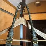 Brighton RARE Beautiful Lockheart By  Green Leather Beaded Tote Bag Photo 5