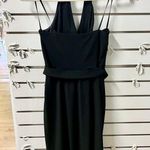 Laundry by Shelli Segal LAUNDRY by Shelli Sleeveless Halter Neck Wrap Mini Dress Black Women's Size 6 US Photo 4