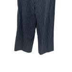 J.Crew Point Sur Paperbag Pants Wide Leg Belt Stripe Navy Blue Size 12 Photo 7
