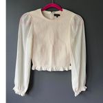 Quince XS White Smocked Crop Top Photo 0