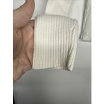 Hollister  Womens Sweater Top M White Ribbed Knit Long Sleeve Fitted Cropped Photo 2