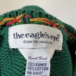 EAGLE'S EYE Vintage Hand Knit Sweater Harvest Pumpkins Fall RARE 1994 Size Med‎ Green Photo 13