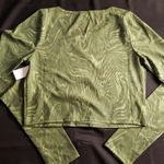 Good American Good‎ American Pesto Swirl Mesh Crop Top NWT Women’s 2 Photo 2