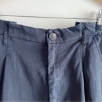 ZARA  High Waisted Paperbag Shorts in Black/Charcoal Grey,‎ Size Large Photo 1
