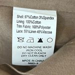 Judith March Mini Dress Yellow Brown Embroidered Crocheted Size Small Photo 7