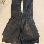 Impressions  Faux Leather Romper Photo 0
